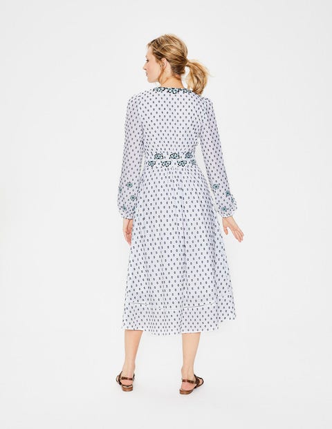navy spot dress next