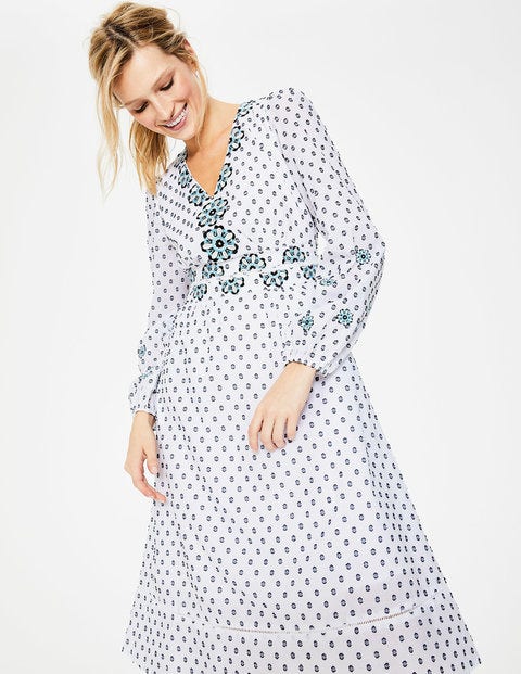 navy spot dress next