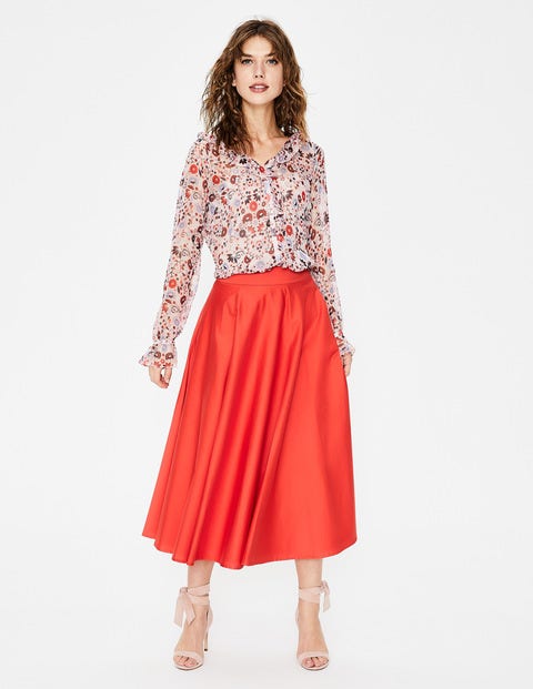 Stephanie Silk Blouse - Milkshake Folk Meadow Stephanie Silk Blouse - Milkshake Folk Meadow