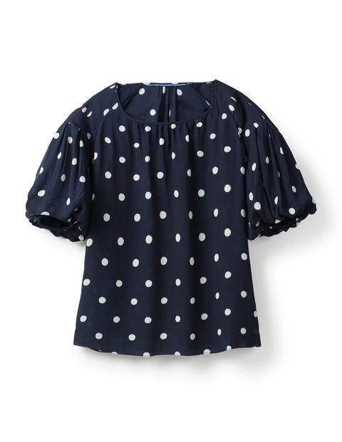 Haut Amber - Pois bleu marine Haut Amber - Pois bleu marine