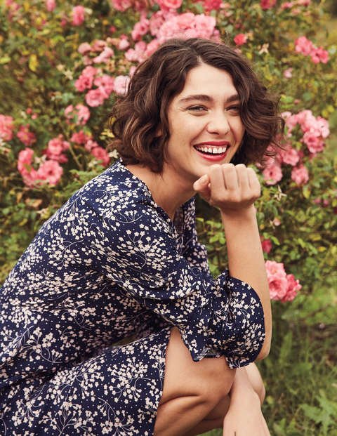 Indie Dress - Navy Floral Bloom Spot Indie Dress - Navy Floral Bloom Spot