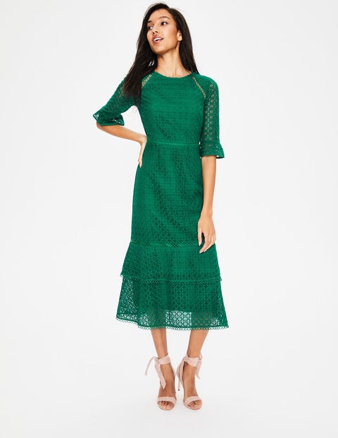 Lana Lace Midi Dress Green Women Boden, Green