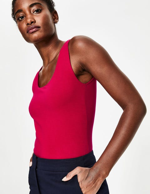 Double Layer Front Vest - Dark Rose Double Layer Front Vest - Dark Rose