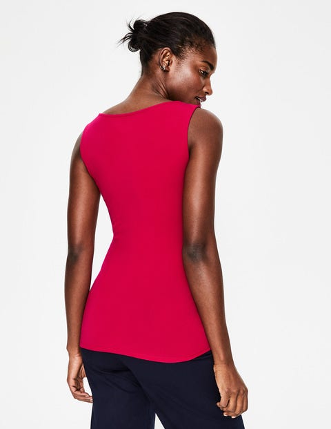 Double Layer Front Vest - Dark Rose Double Layer Front Vest - Dark Rose