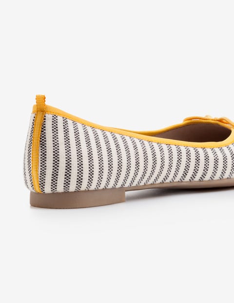 Ballerinas - Navy and Ivory Stripe Ballerinas - Navy and Ivory Stripe