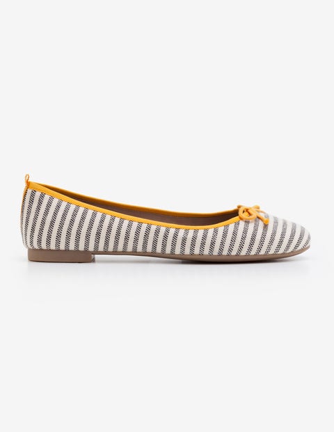 Ballerinas - Navy and Ivory Stripe Ballerinas - Navy and Ivory Stripe