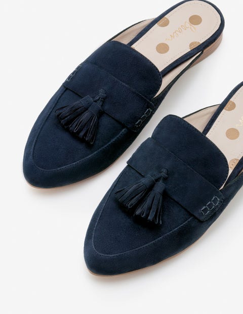 Katie Backless Loafers - Navy Katie Backless Loafers - Navy