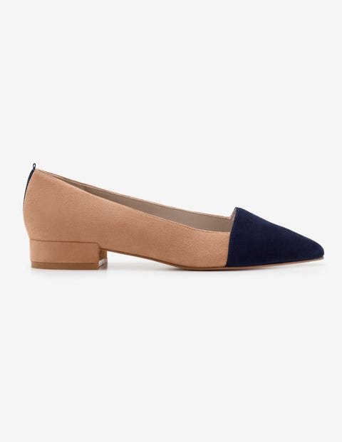 Josie Low Heels - Navy and Soft Truffle Josie Low Heels - Navy and Soft Truffle