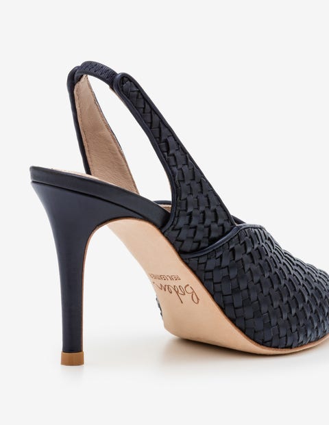 Hazel Woven Heels - Navy Hazel Woven Heels - Navy