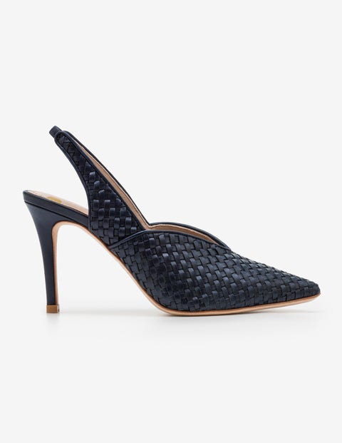 Hazel Woven Heels - Navy Hazel Woven Heels - Navy