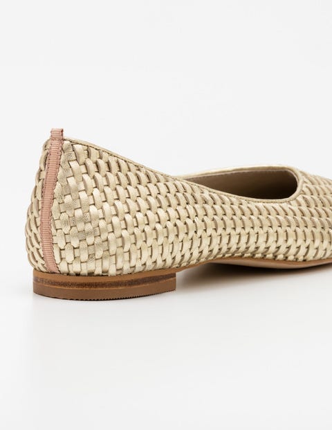 Hazel Woven Flats - Gold Metallic Hazel Woven Flats - Gold Metallic