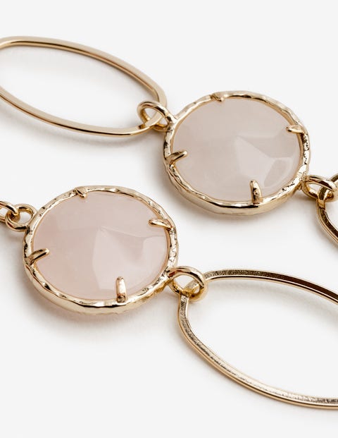 Semi-Precious Shapes Necklace - Gold and Rose Quartz Semi-Precious Shapes Necklace - Gold and Rose Quartz