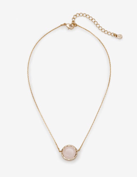 Collier Semi-Précieux - Doré et quartz rose Collier Semi-Précieux - Doré et quartz rose