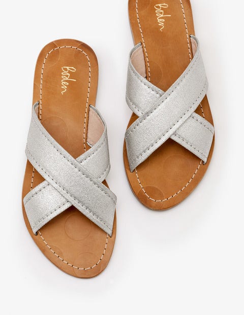 Lizzie Slides - Silver Metallic Lizzie Slides - Silver Metallic