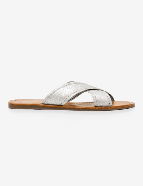 Lizzie Slides - Silver Metallic Lizzie Slides - Silver Metallic