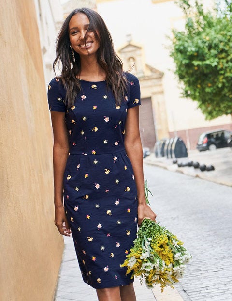 Phoebe Jersey Dress - Navy Floral Medley Phoebe Jersey Dress - Navy Floral Medley