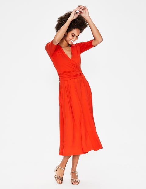 Kassidy Jersey Midi Dress - Red Pop Kassidy Jersey Midi Dress - Red Pop