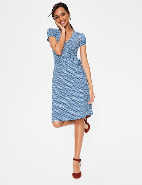 Summer Wrap Dress - Cyan, Halo Summer Wrap Dress - Cyan, Halo