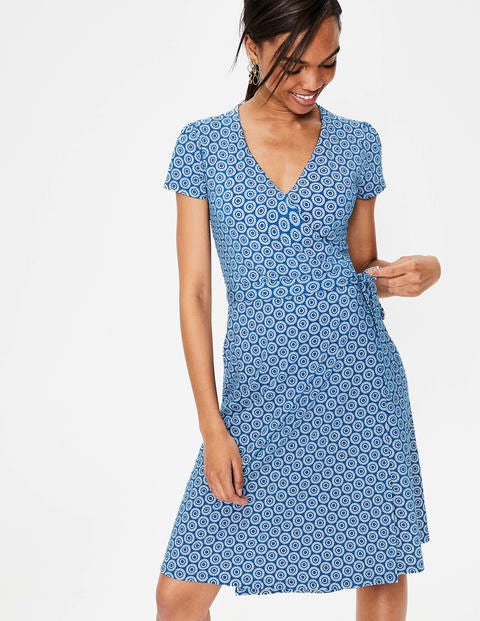 Summer Wrap Dress - Cyan, Halo Summer Wrap Dress - Cyan, Halo