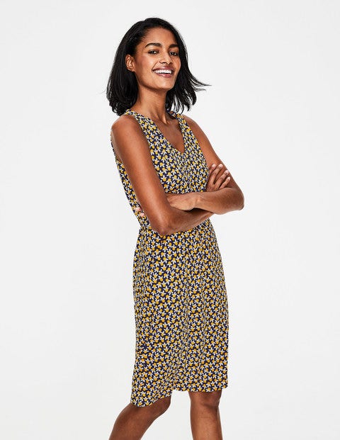 Robe Melinda En Jersey - Fruit épars bleu marine/motif Happy Robe Melinda En Jersey - Fruit épars bleu marine/motif Happy