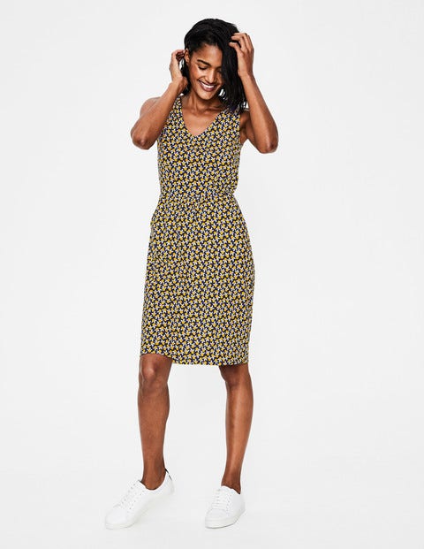 Robe Melinda En Jersey - Fruit épars bleu marine/motif Happy Robe Melinda En Jersey - Fruit épars bleu marine/motif Happy