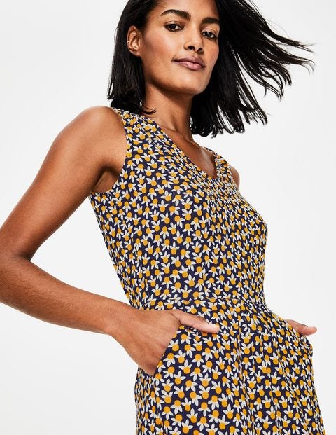Robe Melinda En Jersey - Fruit épars bleu marine/motif Happy Robe Melinda En Jersey - Fruit épars bleu marine/motif Happy