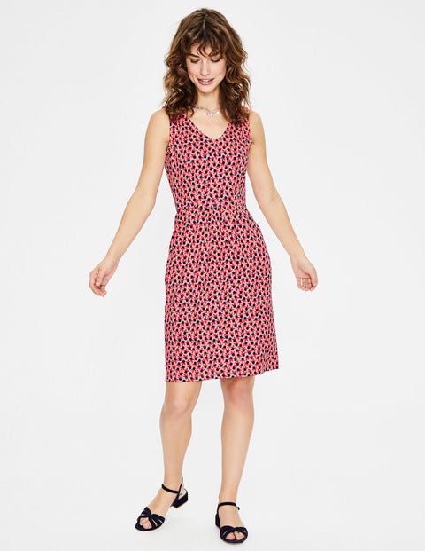 Melinda Jersey Dress - Chalky Pink Scattered Fruit Melinda Jersey Dress - Chalky Pink Scattered Fruit