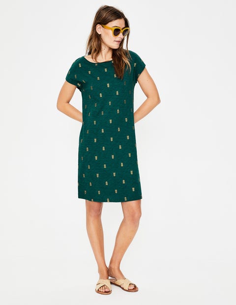 Robe Paulina En Jersey - Vert des bois/ananas doré Robe Paulina En Jersey - Vert des bois/ananas doré