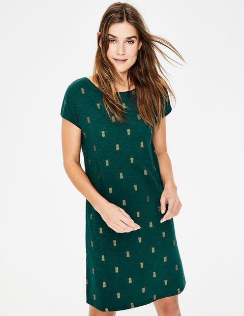 Robe Paulina En Jersey - Vert des bois/ananas doré Robe Paulina En Jersey - Vert des bois/ananas doré