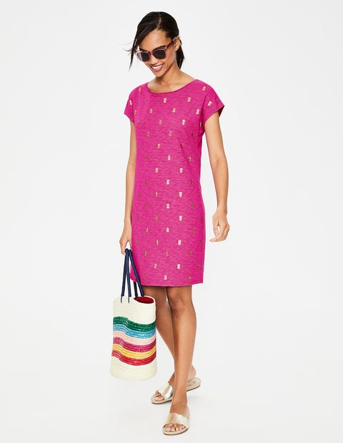 Paulina Jersey Dress - Tickled Pink/Gold Pineapple Paulina Jersey Dress - Tickled Pink/Gold Pineapple