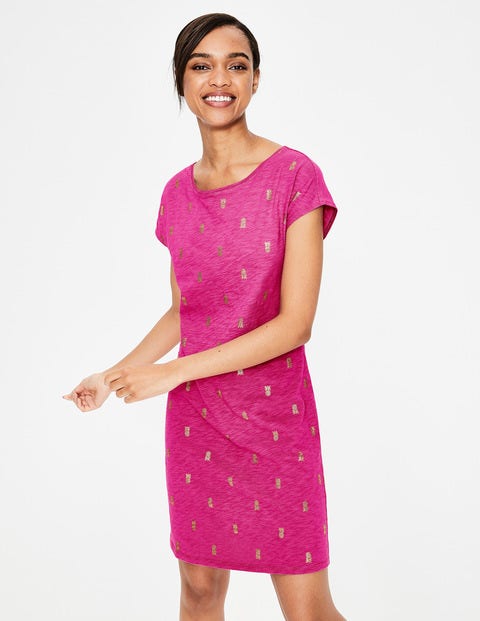 Paulina Jersey Dress - Tickled Pink/Gold Pineapple Paulina Jersey Dress - Tickled Pink/Gold Pineapple