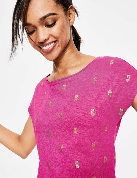 Paulina Jersey Dress - Tickled Pink/Gold Pineapple Paulina Jersey Dress - Tickled Pink/Gold Pineapple