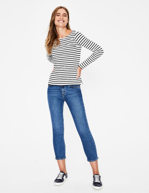 Long Sleeve Breton - Ivory/Black Long Sleeve Breton - Ivory/Black