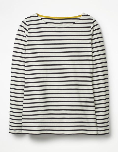 Long Sleeve Breton - Ivory/Black Long Sleeve Breton - Ivory/Black