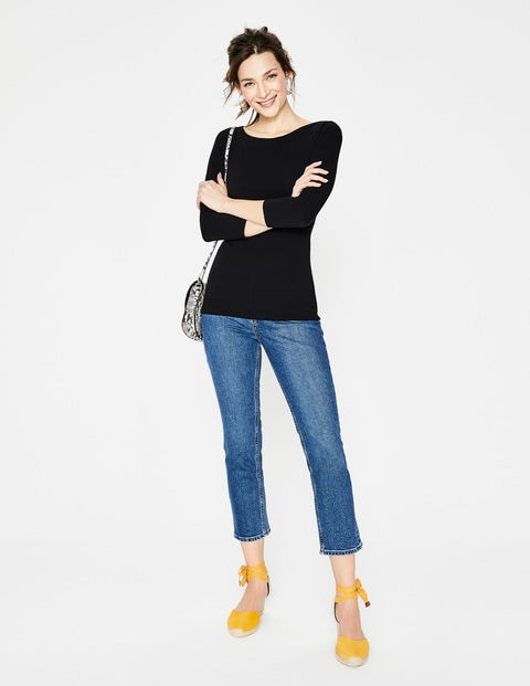 Double Layer V-Back Top - Black Double Layer V-Back Top - Black