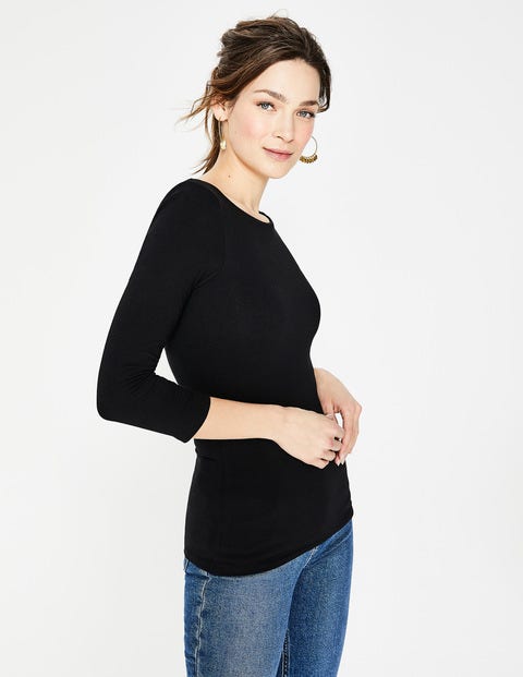 Double Layer V-Back Top - Black Double Layer V-Back Top - Black