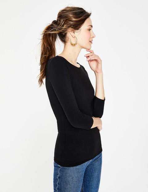 Double Layer V-Back Top - Black Double Layer V-Back Top - Black