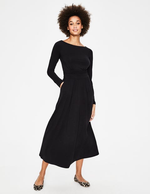 Lucille Jersey Midi Dress - Black Lucille Jersey Midi Dress - Black