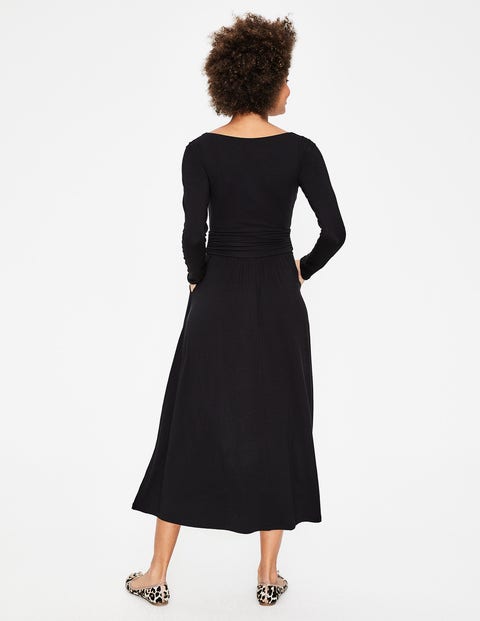 Lucille Jersey Midi Dress - Black Lucille Jersey Midi Dress - Black