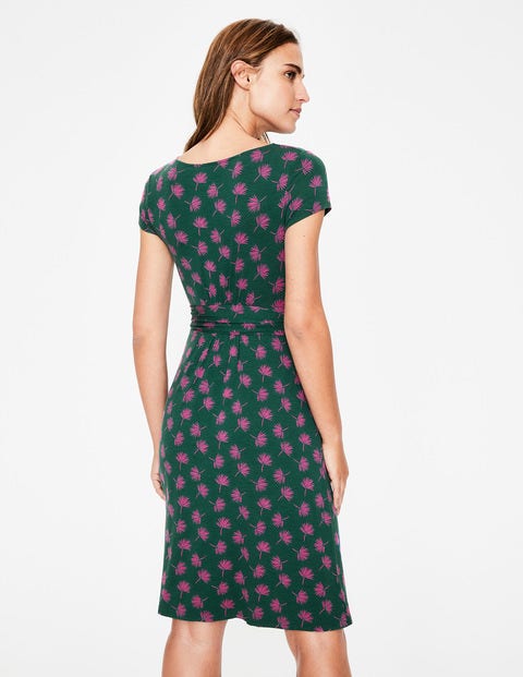 Amelie Jersey Dress - Woodland Green Holiday Palm Amelie Jersey Dress - Woodland Green Holiday Palm