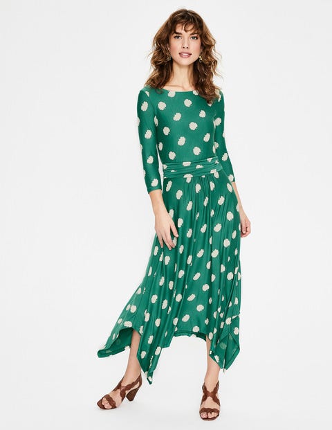 Maisie Jersey Midi Dress - Forest Carnation Bud Maisie Jersey Midi Dress - Forest Carnation Bud
