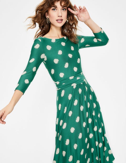 Maisie Jersey Midi Dress - Forest 