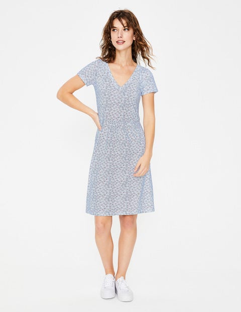 Penelope Jersey Dress - Ivory Floral Spray Penelope Jersey Dress - Ivory Floral Spray