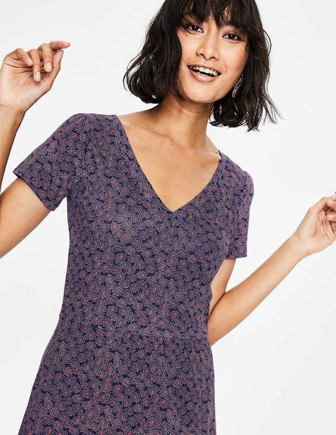 Penelope Jersey Dress - Navy Floral Spray Penelope Jersey Dress - Navy Floral Spray