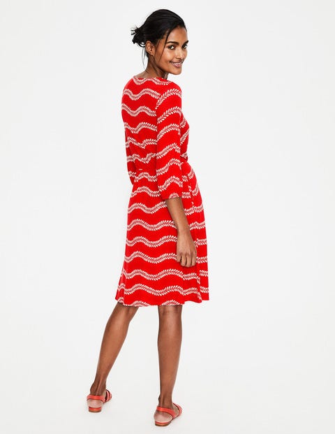 Talia Jersey Dress - Red Pop Swaying Vine Talia Jersey Dress - Red Pop Swaying Vine