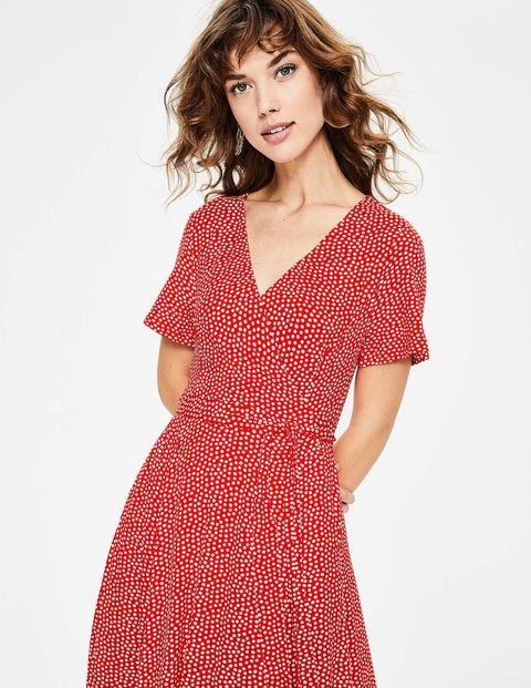 Cassia Jersey Midi Dress - Red Pop/Ivory Puff Cassia Jersey Midi Dress - Red Pop/Ivory Puff