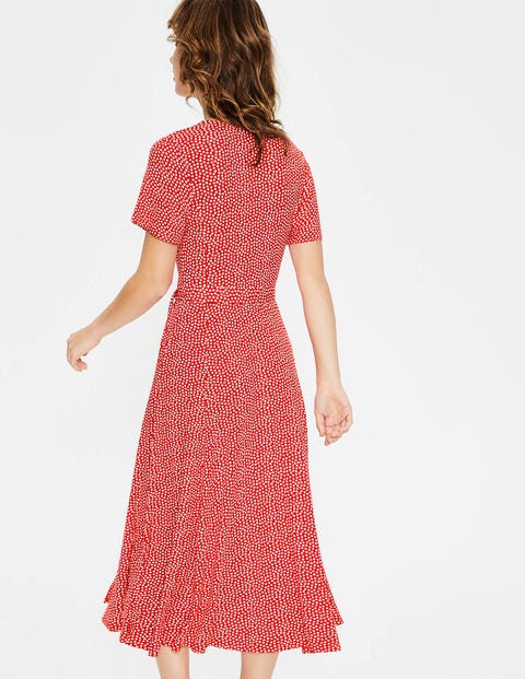 Cassia Jersey Midi Dress - Red Pop/Ivory Puff Cassia Jersey Midi Dress - Red Pop/Ivory Puff