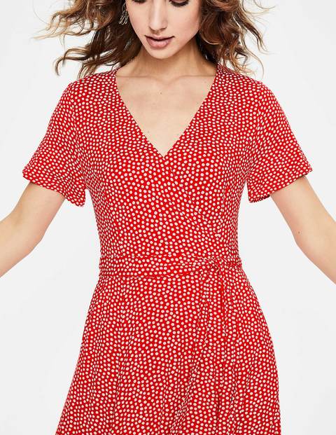 Cassia Jersey Midi Dress - Red Pop/Ivory Puff Cassia Jersey Midi Dress - Red Pop/Ivory Puff