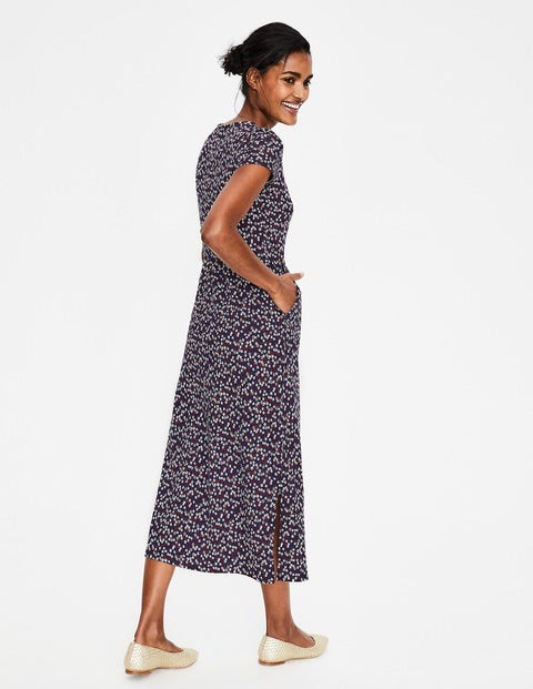 Nicola Jersey Midi Dress - Navy Daisy Sprig Nicola Jersey Midi Dress - Navy Daisy Sprig