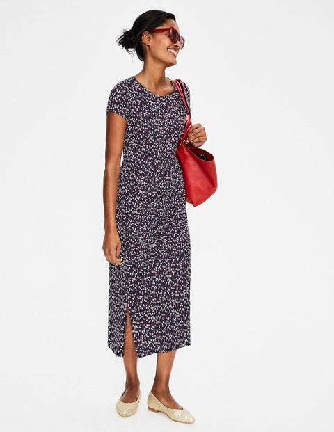 Nicola Jersey Midi Dress - Navy Daisy Sprig Nicola Jersey Midi Dress - Navy Daisy Sprig